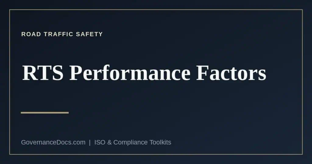 RTS performance factors under ISO 39001