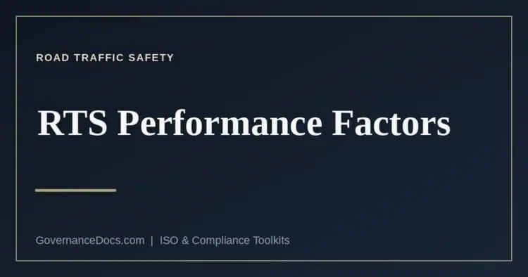 RTS performance factors under ISO 39001