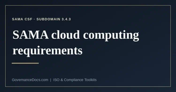 SAMA cloud computing requirements explained
