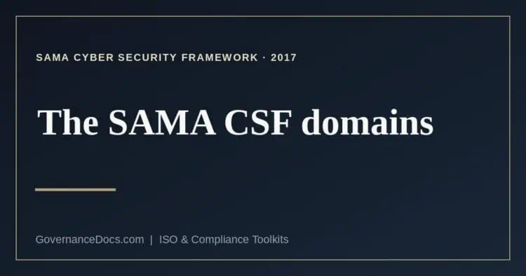 SAMA CSF domains explained