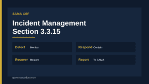 SAMA CSF incident management 3.3.15 response plan