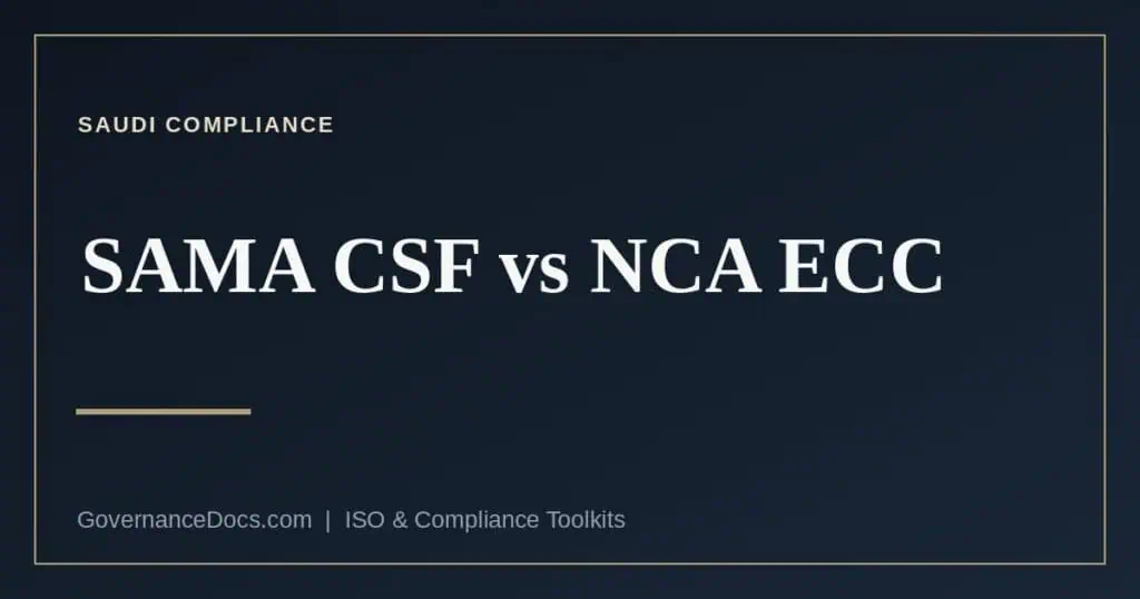 SAMA CSF compared with the NCA ECC