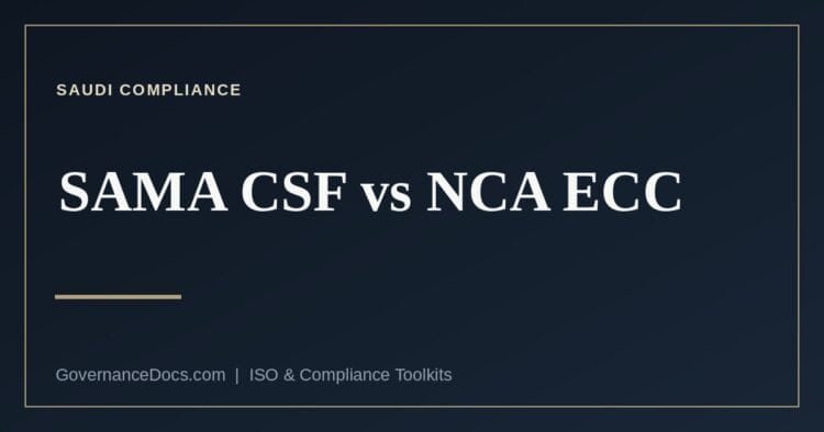 SAMA CSF compared with the NCA ECC