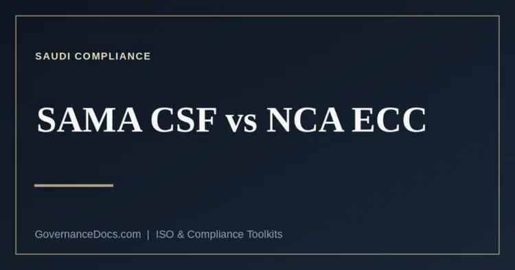 SAMA CSF compared with the NCA ECC
