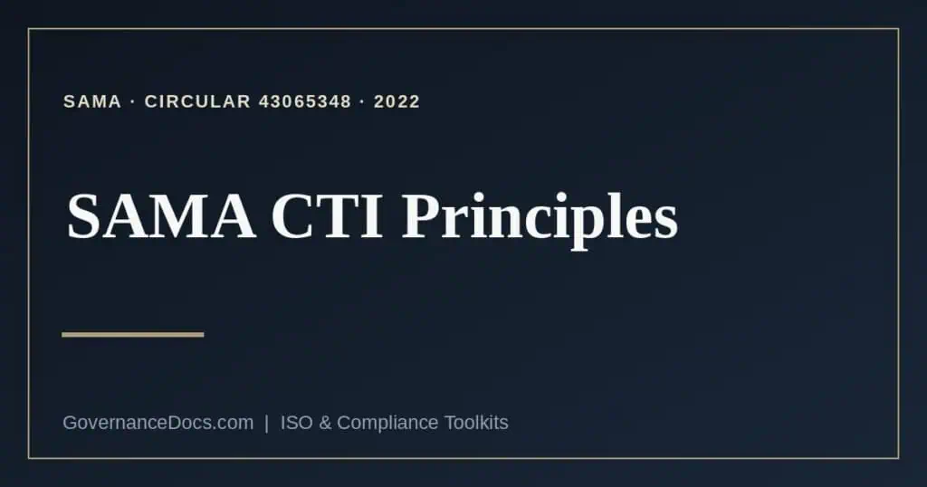 SAMA Cyber Threat Intelligence Principles explained