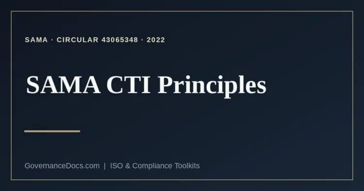 SAMA Cyber Threat Intelligence Principles explained