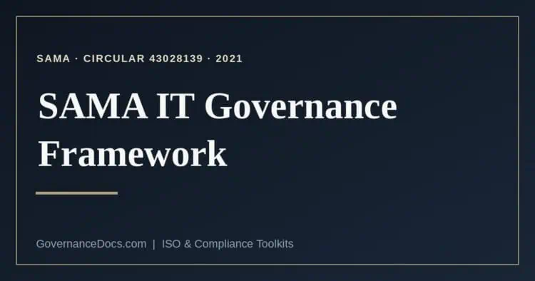 SAMA IT Governance Framework explained