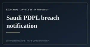 Saudi PDPL breach notification explained