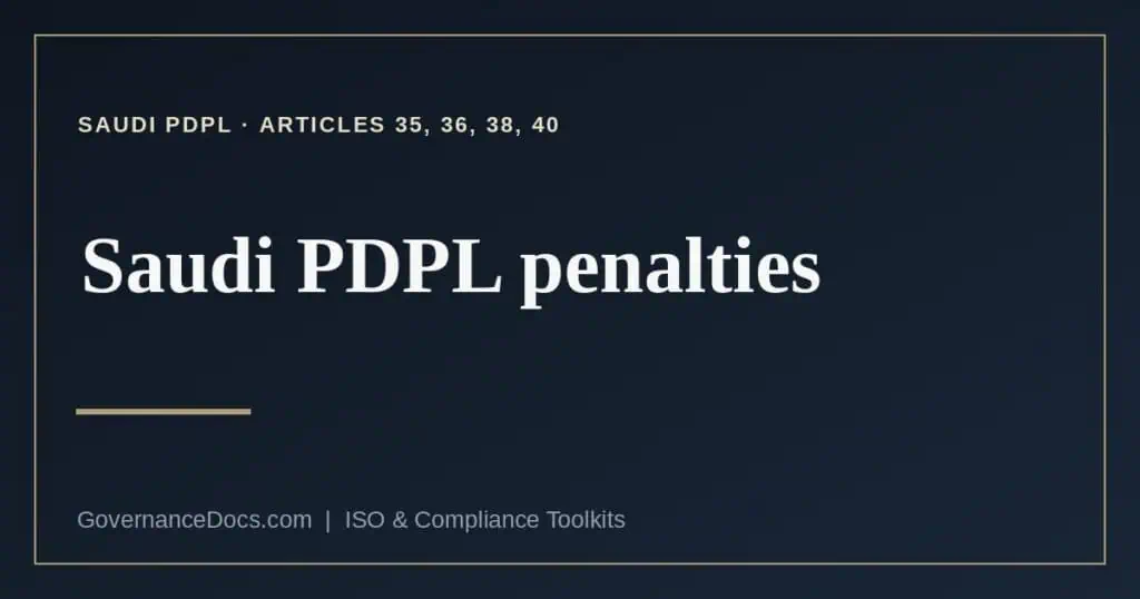 Saudi PDPL penalties explained