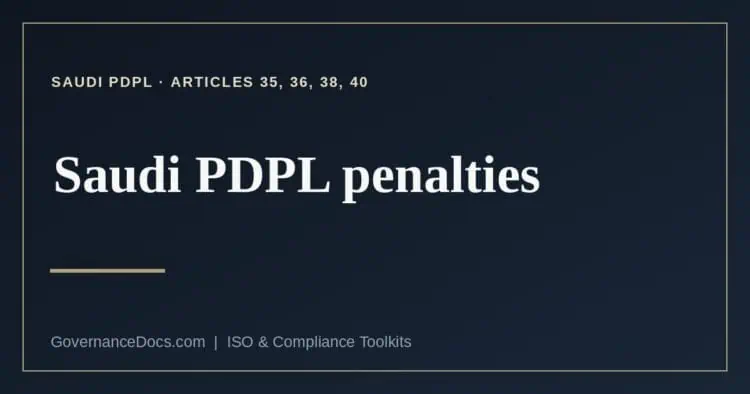 Saudi PDPL penalties explained