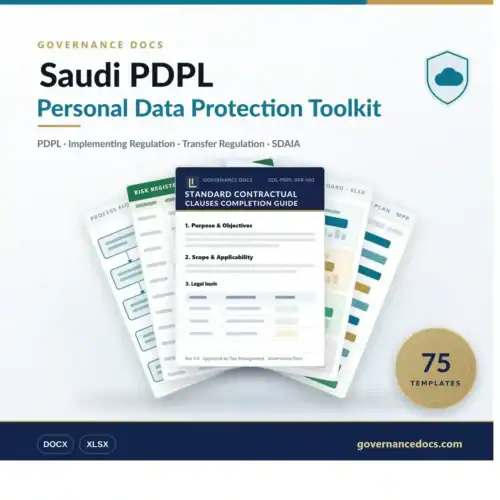 Saudi PDPL Toolkit - 75 Saudi data protection templates