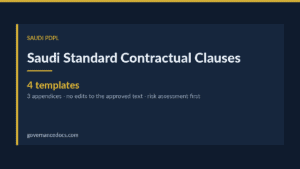 Saudi standard contractual clauses — Saudi Standard Contractual Clauses: Transfers With No Adequacy List