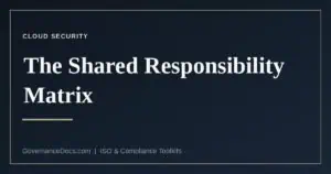 The cloud shared responsibility matrix