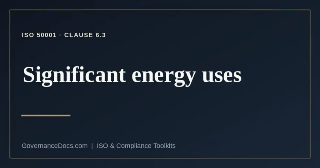 significant energy uses explained
