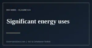 significant energy uses explained