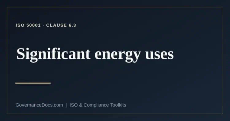significant energy uses explained