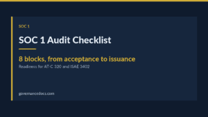 SOC 1 audit checklist — SOC 1 Audit Checklist: The Essential 2026 Readiness Guide