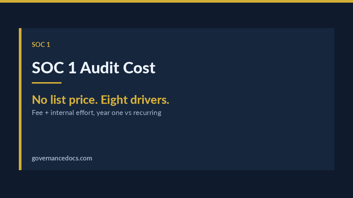 SOC 1 Audit Cost: A Practical 2026 Breakdown SOC 1 audit cost explained