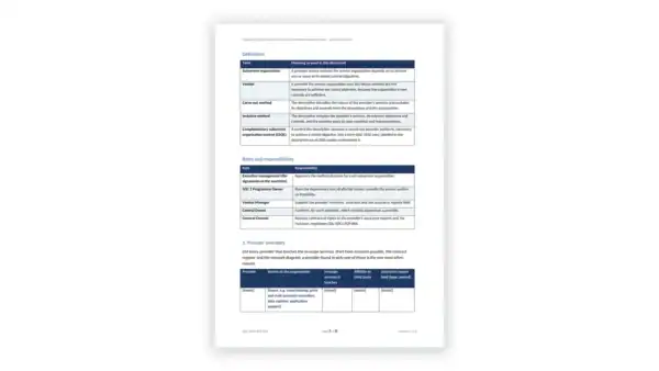 SOC 1 Toolkit sample: GDL-SOC1-SCP-002 - Subservice Organisation Inventory and Method Decision Memo