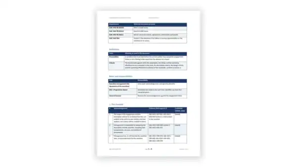SOC 1 Toolkit sample: GDL-SOC1-GDE-005 - Engagement Preconditions Checklist