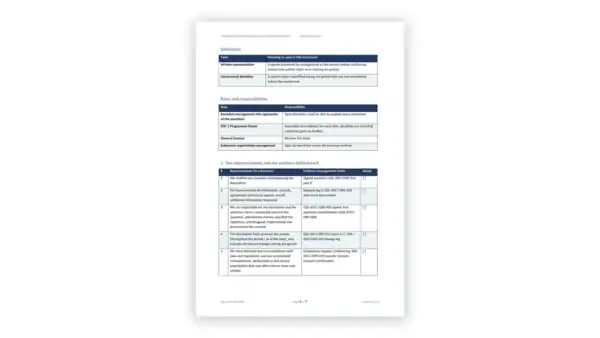 SOC 1 Toolkit sample: GDL-SOC1-RPT-004 - Management Representation Letter Preparation Checklist