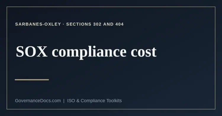 SOX compliance cost explained