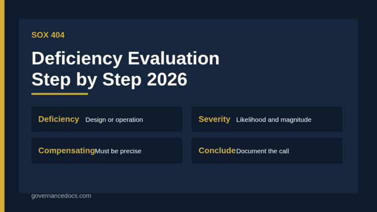 SOX control deficiency evaluation guide cover