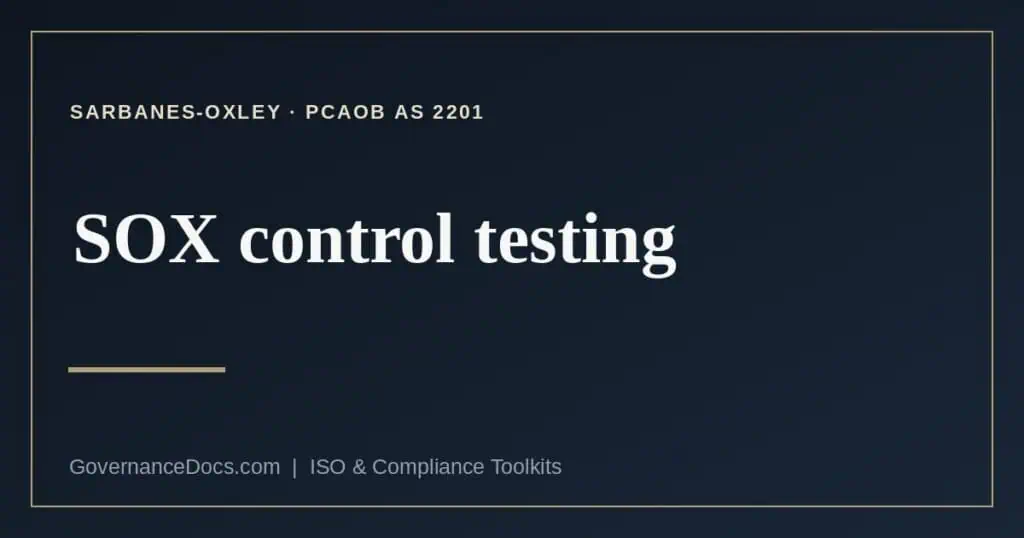 SOX control testing explained