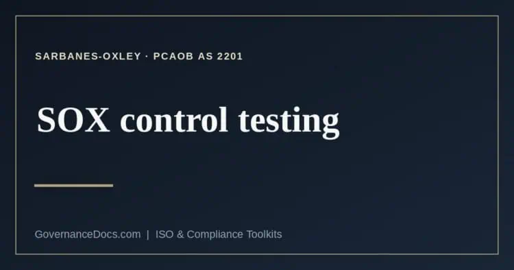 SOX control testing explained