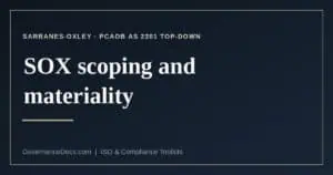 SOX scoping and materiality explained