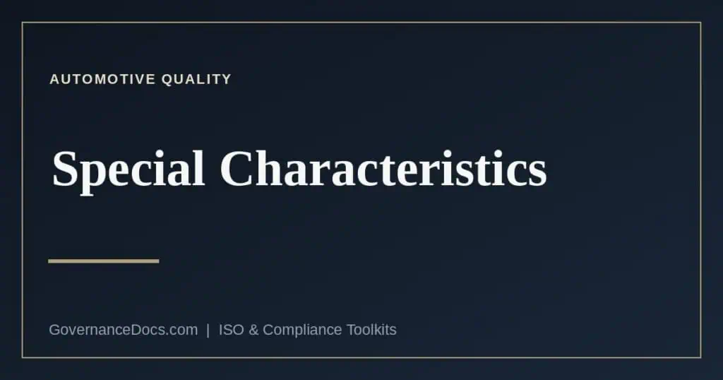 Special characteristics in IATF 16949