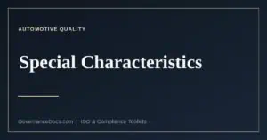 Special characteristics in IATF 16949