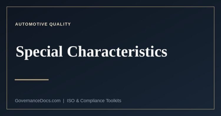 Special characteristics in IATF 16949