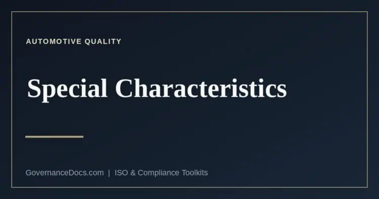 Special characteristics in IATF 16949