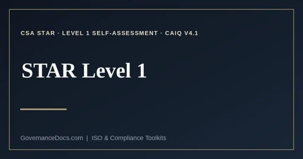 STAR Level 1 explained
