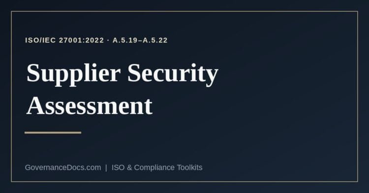 supplier security assessment explained