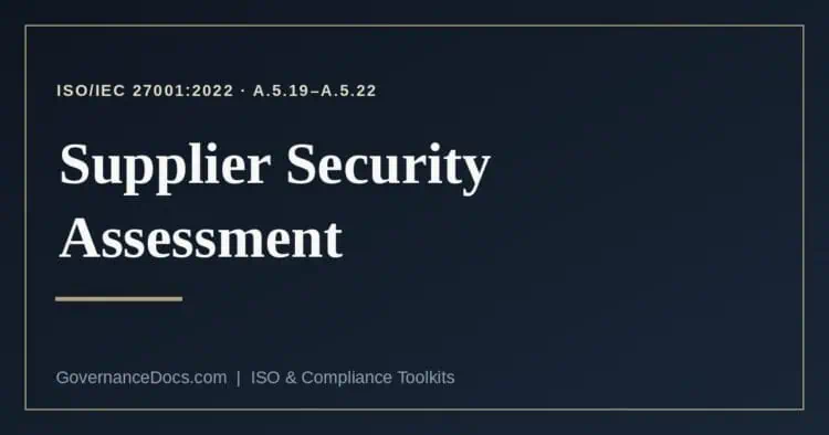 supplier security assessment explained