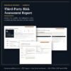 Third-party risk assessment template report sample showing the vendor tier, process score and decision