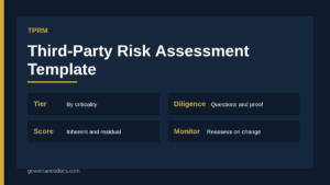 Third-party risk assessment template infographic