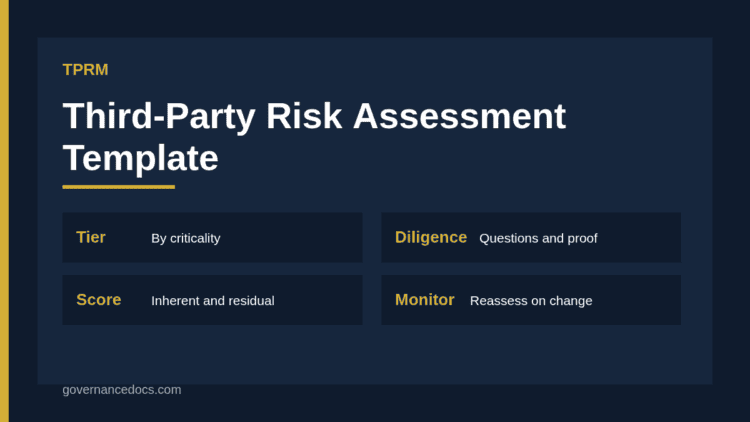 Third-party risk assessment template infographic