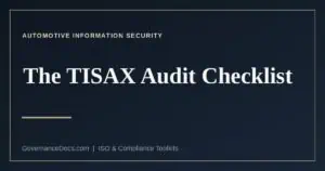 TISAX audit checklist guide for VDA ISA 2027
