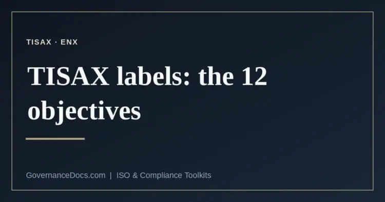 TISAX labels explained