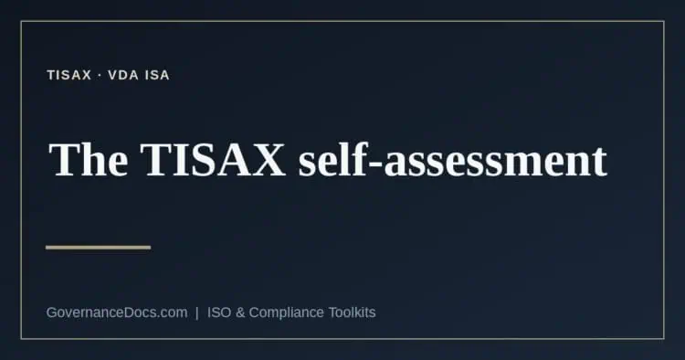 TISAX self-assessment explained