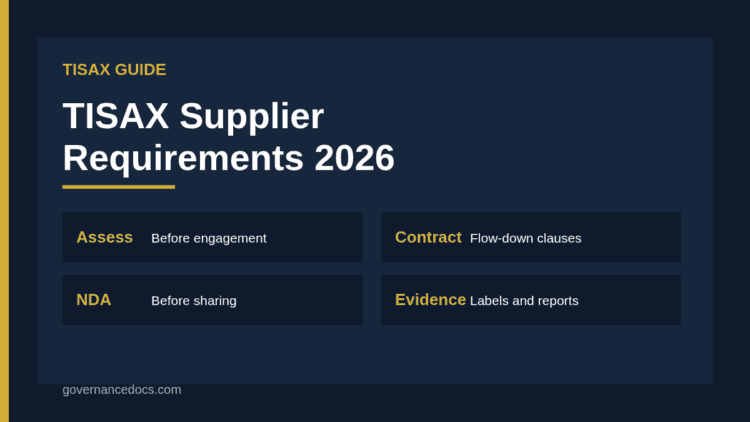 TISAX supplier requirements guide cover