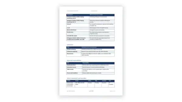 TPRM Toolkit sample: GDL-TPRM-MON-001 - Ongoing Monitoring Procedure