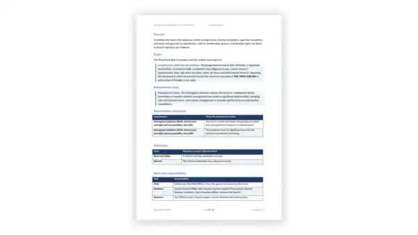 TPRM Toolkit sample: GDL-TPRM-GOV-005 - Third-Party Risk Committee Terms of Reference