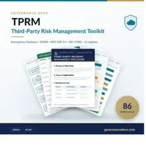 TPRM Toolkit - 86 third-party risk management templates