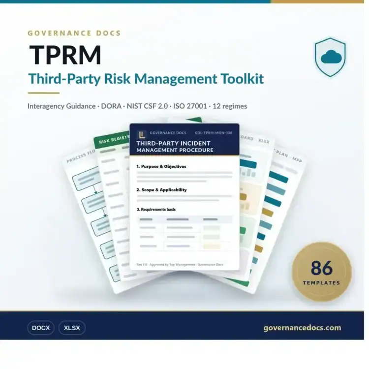 TPRM Toolkit - 86 third-party risk management templates