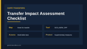 Transfer impact assessment checklist infographic