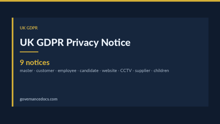 UK GDPR privacy notice — UK GDPR Privacy Notice: What It Must Say in 2026 (and What It Must Not)